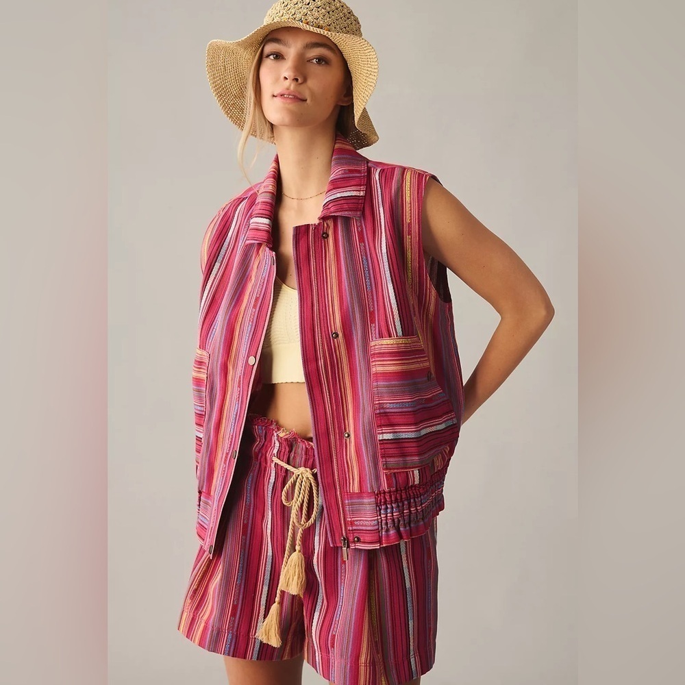 Rainbow Utility Vest by Anthropologie NWT Oversized Fit